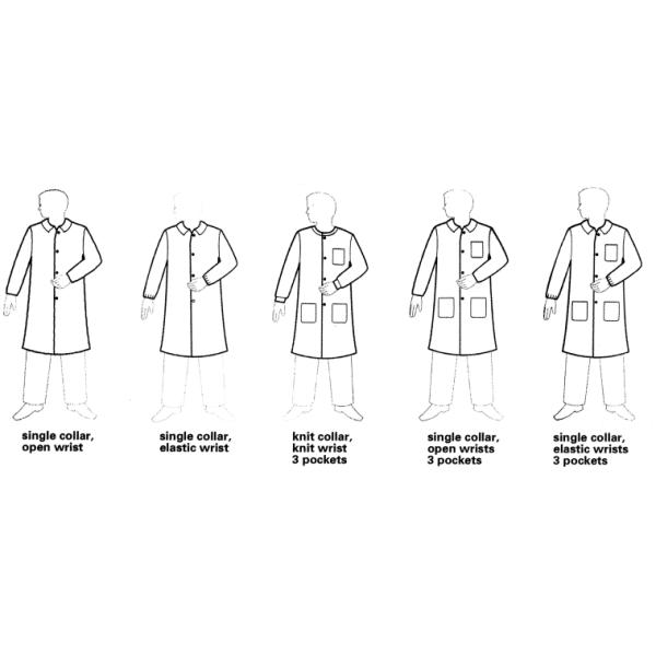 L'hôpital d'OEM frottent le costume, les vestes dentaires jetables de laboratoire tricotent le collier