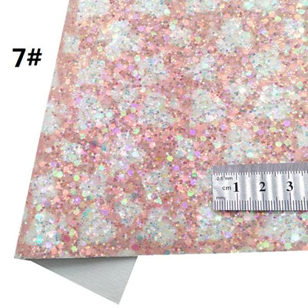 Printed Pink PU Polyurethane Leather Glitter Valentine'S Day Love Shape Gretel