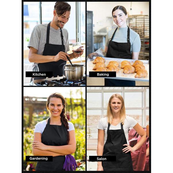 Uniform Fabric Type Custom Logo Waterproof Chef Kitchen Apron for Cafe Restaurants Cooking