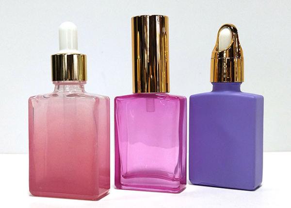 Cosmetic Packaging Empty 30 Ml Square 1 Oz Glass Dropper Bottles With Paper Box