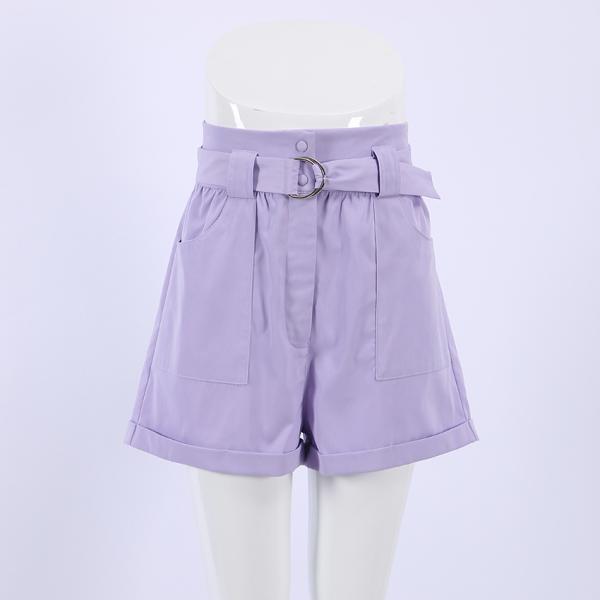 Sweet Cotton Short Pants Anti Wrinkle Korean Casual Pants With Belt