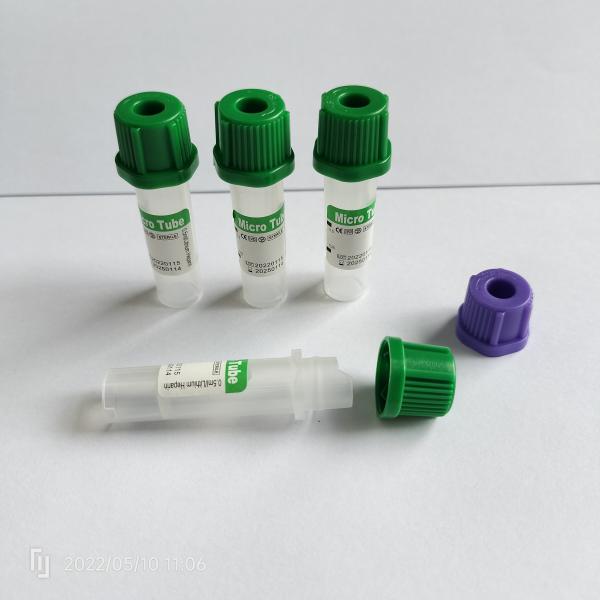 Трубка 0.5ml PP собрания крови Vacuum гепарина микро- 8*45mm для одиночной пользы