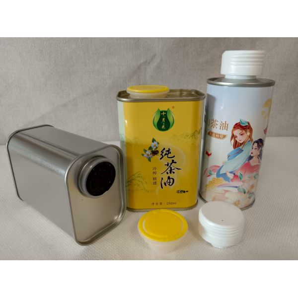 Airtight 500ml-3L Oil Tin Cans Empty Square Rectangular For Edible Oil