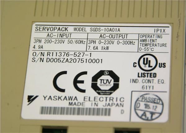 Amplificador servo 3PH SGDS-10A01A de la serie de la SIGMA III 50/60hz SGDS de YASKAWA SERVOPACK
