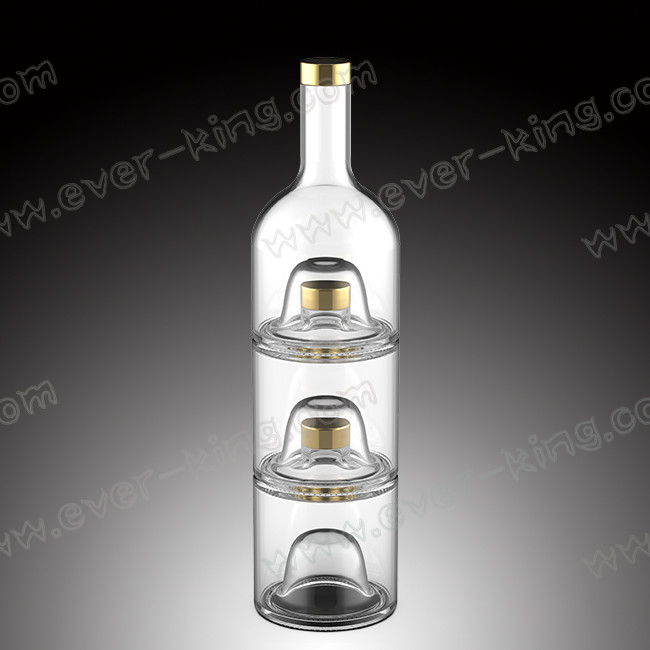 Пирамида 375ML 500ML сформировала бутылки стекла ликера