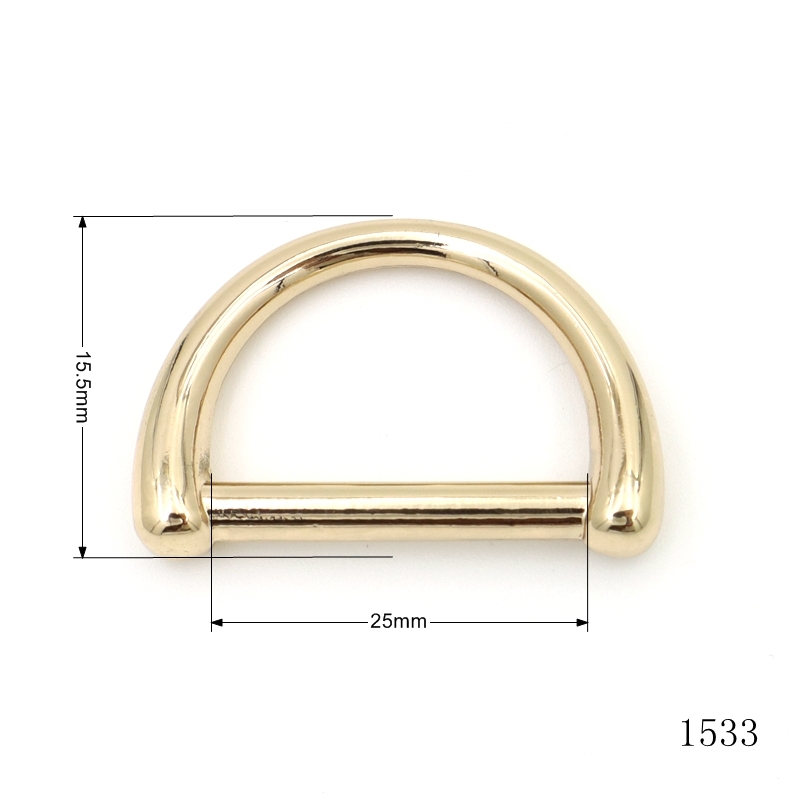 Mirror Finish Metal D Ring 1 Inch Handbag D Ring Corrosion Resistant