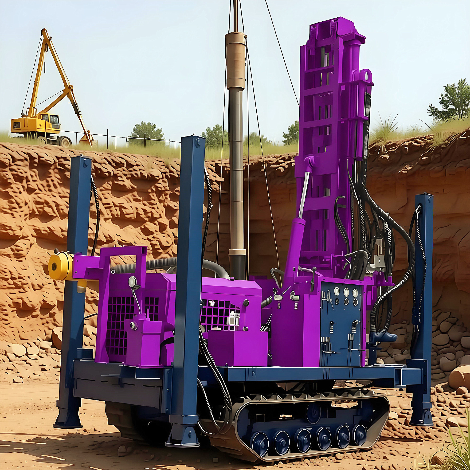 Hydraulic Soil Investigation Drilling Rig Fast Drilling Speed Geological Exploration Portable Soil Drilling Rig