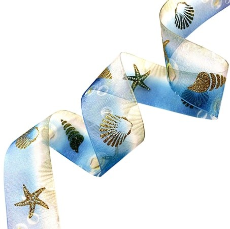 Multicolor Organza Christmas Ribbon 2.0mm 22.2mm Wide Organza Ribbon For Gifts Packing