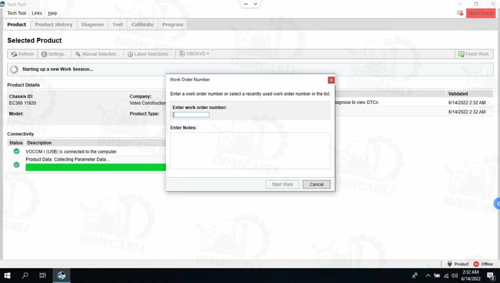 VOCOM 2 88894000 Усовершенствованный диагностический инструмент экскаватора для грузовиков Mack и тяжелых грузовых автомобилей