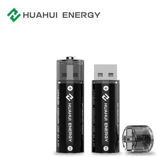 1.5V 1000mAh Li Ion Rechargeable USB Battery , AA 03 18650 Lithium Ion Battery