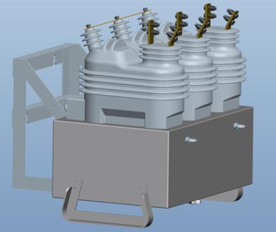 O milivolt 3VT aéreo 800A 17.5kV Polo montou a caixa de medida