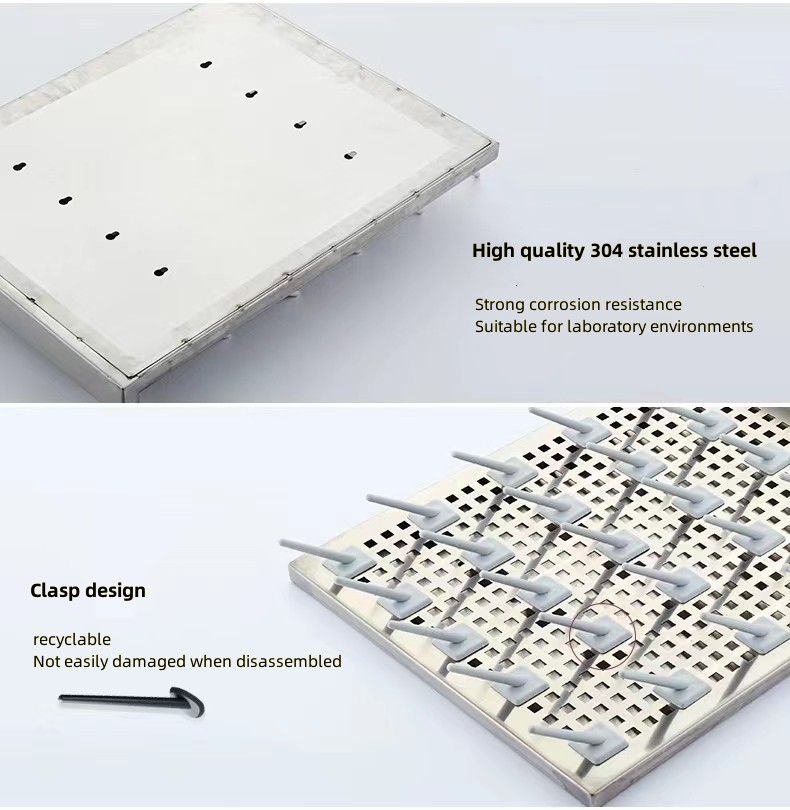 Heavy Duty 304 Stainless Steel Pegboard Multifunctional Wall Mounted Lab Drying Rack