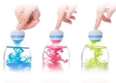 Transparent Creative Press Type Plastic Bottle Caps For Beverage Powder Packaging