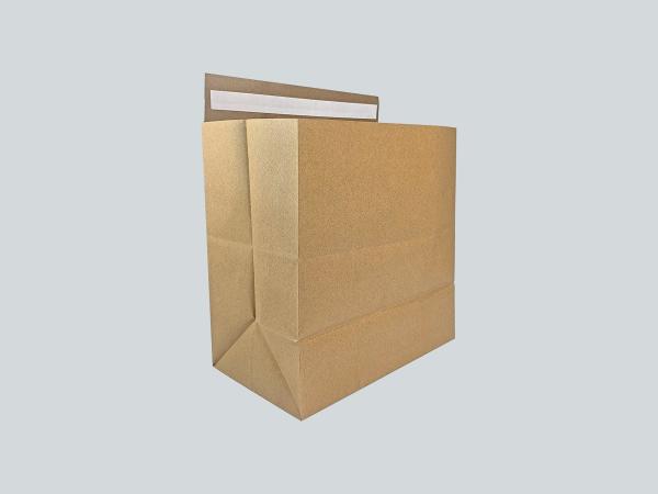 Recyclable Eco Friendly Packaging Bags Square Bottom Brown Paper Courier Bags