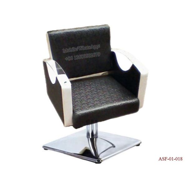 ASF-01-018 Brown Classical Hair Salon Styling Chair Stainless Steel Base Styling Chair