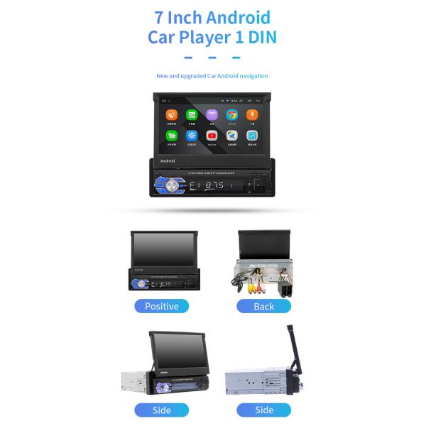 Игрок Wifi HD 1080P автомобиля экрана DIN андроида 1 планшета держателя автомобиля GPS 7 дюймов телескопичный