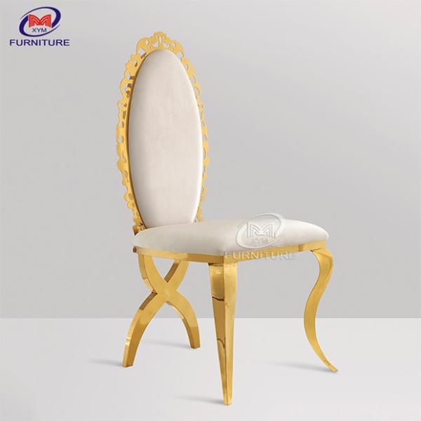 Luxury Dining Gold SS Stainless Steel Chair And Table High Back