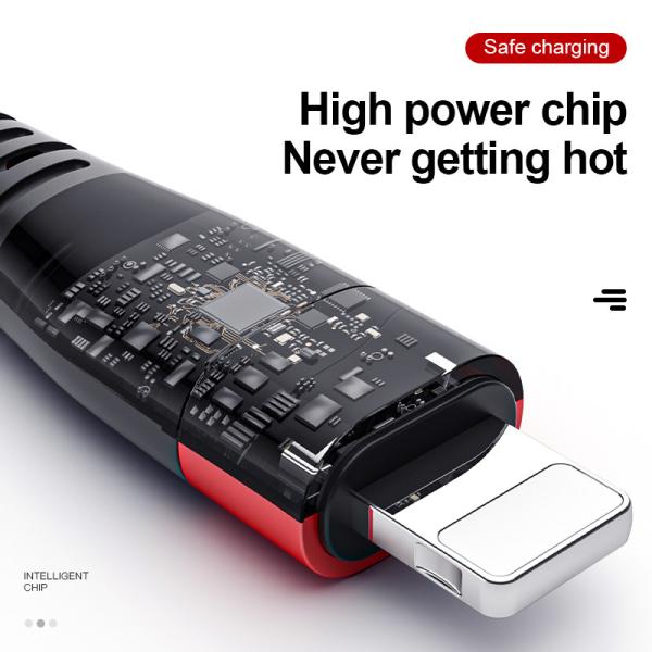 3 In 1 Nylon Braided USB Cable Flexible Phone Charging 3A 1.2M For Iphone Samsung