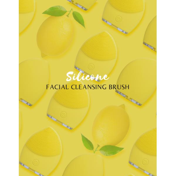 Portable Silicone Facial Cleansing Brush USB Rechargeable Waterproof