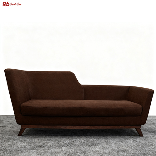 Asymmetrical Tufted Velvet Chaise Lounge Chairs 3 Seater Sofa For Apartment ODM