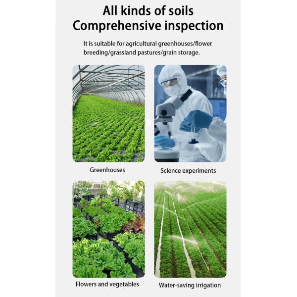 Horizontal Installation Moisture Sensor for Agriculture 7 in 1 USB NPK/PH/EC Temp Analyzer
