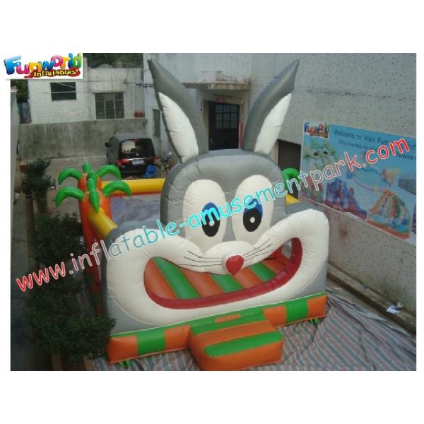 Inflatable Rabbit Commercial Bouncy Castles With CE / EN14960