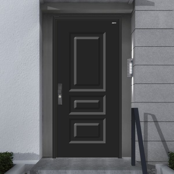 Heavy Duty Exterior Security Door Office Apartment House Steel Security Entry Door