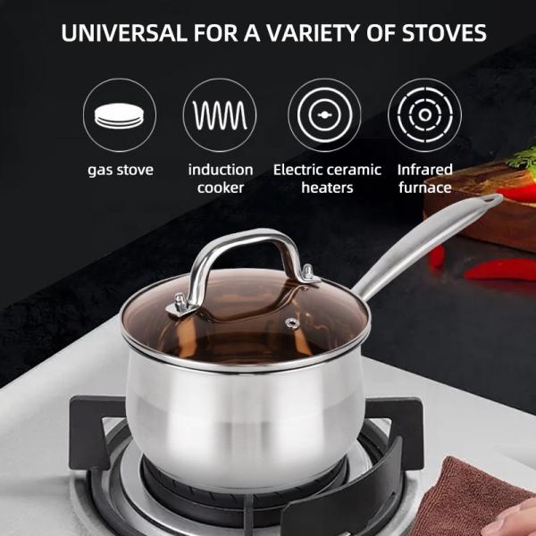 Wholesale 18/8 Stainless Steel Cooking Soup Pot Set Kitchen Ware Double Bottom Induction Pan & Pot Set Cookware Set