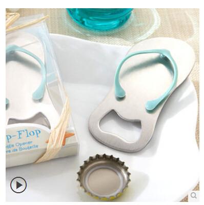 New creative gift product wedding gift blue rubber slipper shape bottle opener