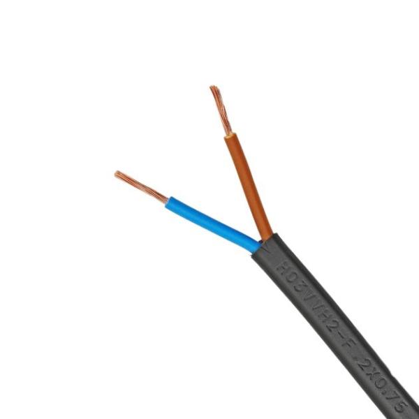 2 Core Conductor Copper Fire-Resistant Power Cable for Outdoor Camp H07RN-F 2x0.75/1/1.5/2.5mm2 Fire-Resistant Outdoor