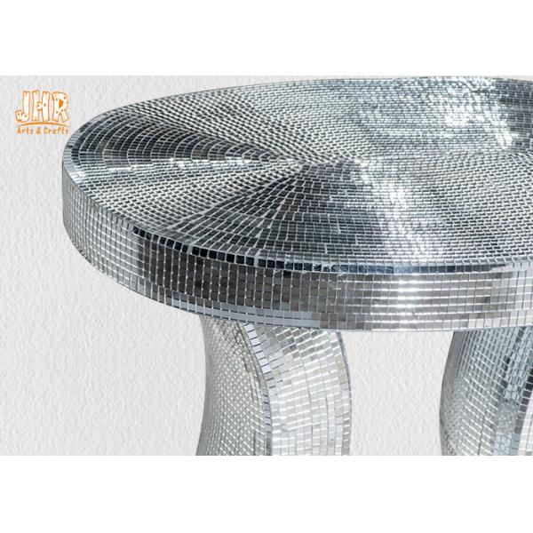 Овальные верхние серебряные стеклянный стол/постамент мозаики зеркала