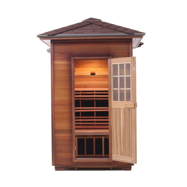 2 Person Outdoor Dry Sauna Canadian Red Cedar Material