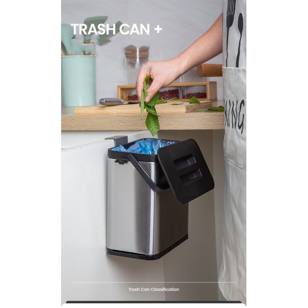 Kitchen Sink Stainless Steel Kitchen Cabinet Built-in Pull Out Waste Bin