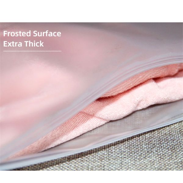 Custom Cpe Frosted Zipper Packaging Bag Plastic Clear Zip Bag