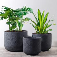 O plantador exterior do potenciômetro do MGO dos plantadores do pátio dos potenciômetros de Clay Pots Grey Clay Flower ajustou grandes plantadores da bacia