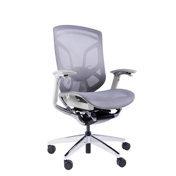 Five Start Base Grey Plastic Chair Tilting Tension Adjustable Mesh Office Chairs