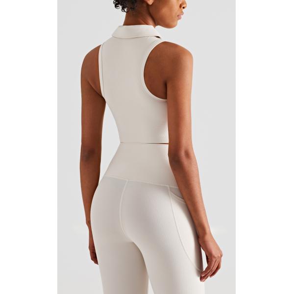 Front zipper fitness women's bra shock absorption sports vest