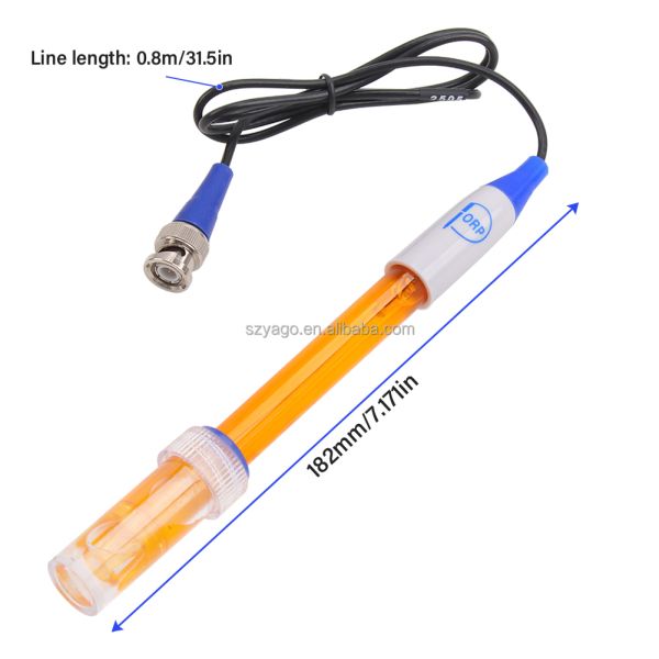 ORP Electrode Sensor with ±5mV Accuracy, 0~1500mV Range, and IP65 Protection for Wastewater & Lab Use
