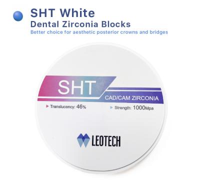 ODM SHT White Multilayer Zirconia Blank Dental Lab Cad Cam Zirconia Multilayer Block