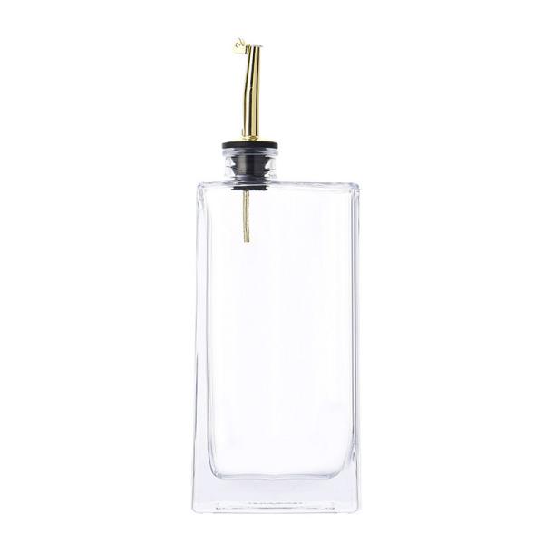 Custom B2B 500ml Glass Oil Dispenser|Drip-Proof Stainless Steel Spout| V-Protective Commercial Design