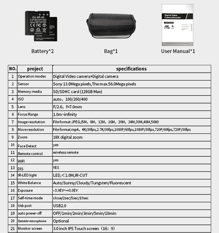 High Quality 4K Digital Handy Camera Video With Popular Discount