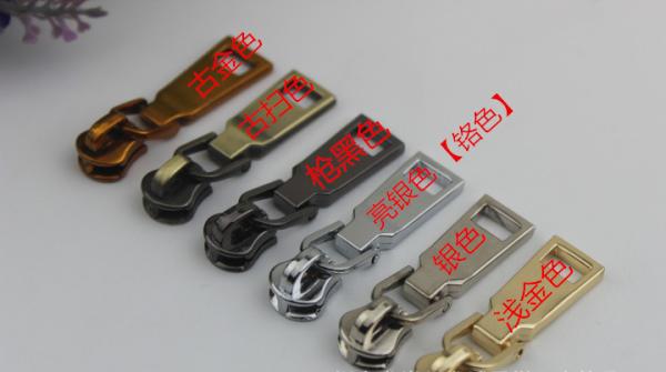 2018 DIY new style custom design zinc alloy 6 color personalized zipper puller with slider 5#