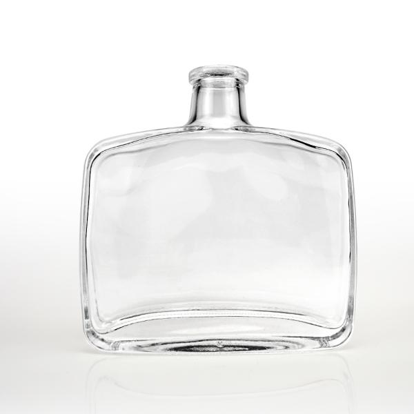 360ml Clear Empty Transparent Bottle for Wine Alcohol Spirits Unique Square Shape