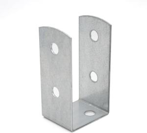 Wooden U Post Brackets 4Pcs Thickness 2Mm Galvanised Zinc For Wall Anchorings