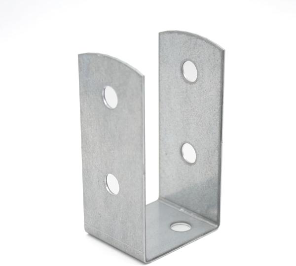 Wooden U Post Brackets 4Pcs Thickness 2Mm Galvanised Zinc For Wall Anchorings