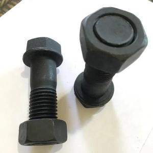 High-Strength M24 Excavator Track Bolt And Nut Komatsu PC200 PC300 10.9 Grade
