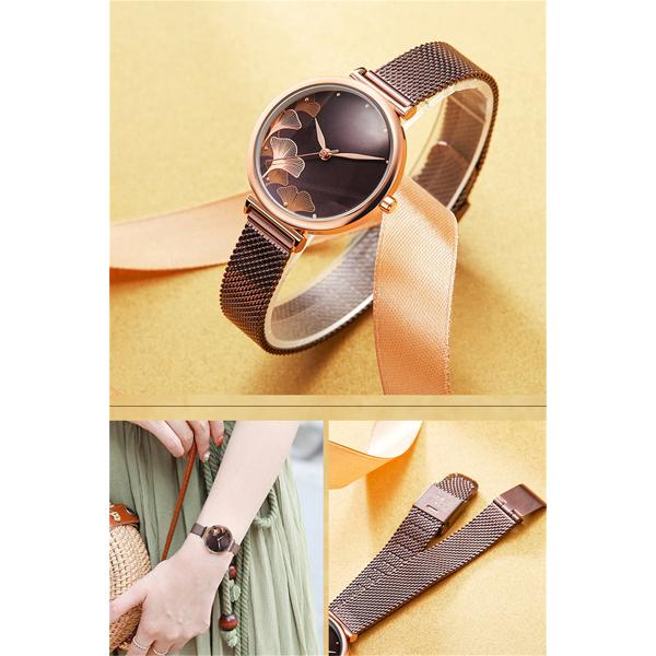 9mm Case Women Quartz Wrist Watch Symmetrical 3ATM Waterproof