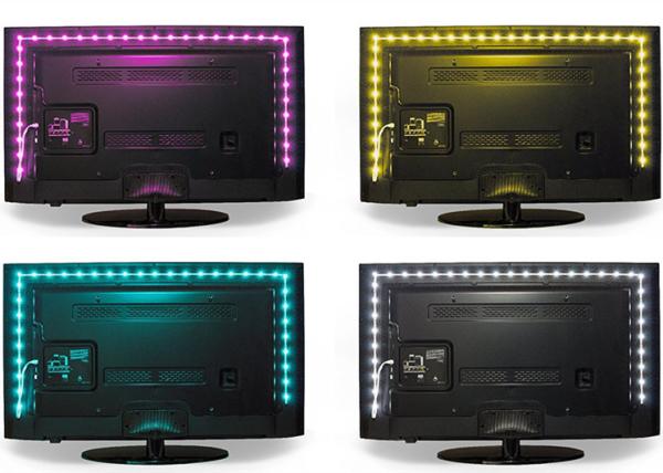 TV Backside RGB LED Strip Lights With Remote DC 5V Ribbon Style USB Connector
