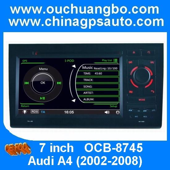 Ouchuangbo multimedia gps stereo navi for Audi A4 2002-2008 steering wheel control SD USB