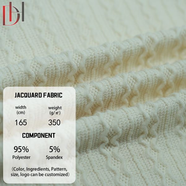 Winter Clothing Woven Jacquard Fabric Breathable Jacquard Polyester Fabric